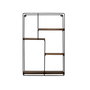 Hanah Home Lotus Estantería de pared Negro y Nogal